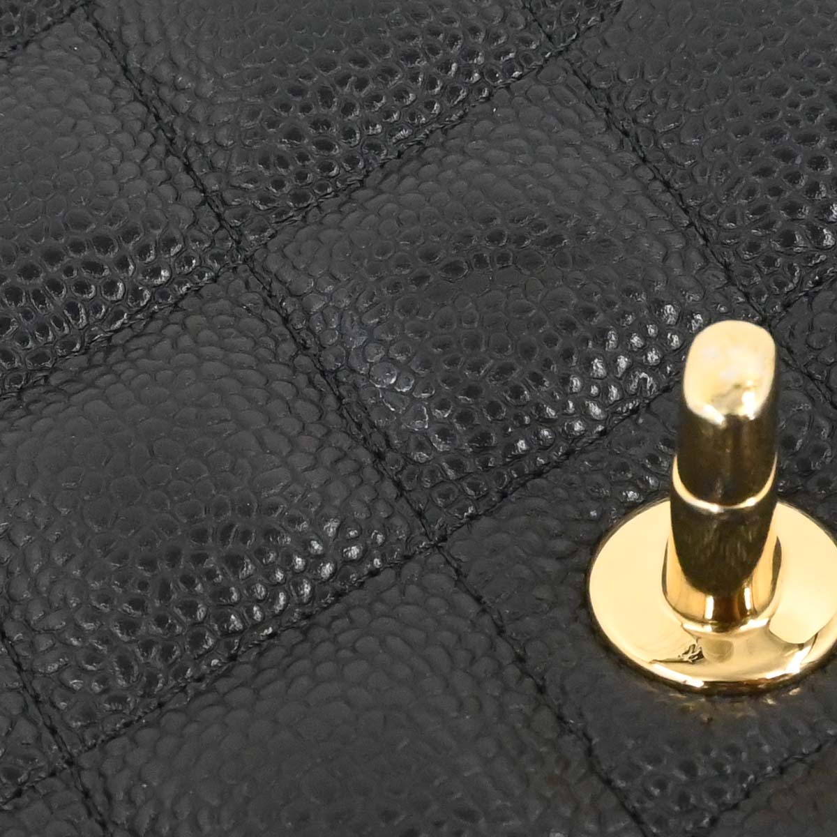Chanel 2017 Black Caviar Jumbo Classic Double Flap Shoulder Bag