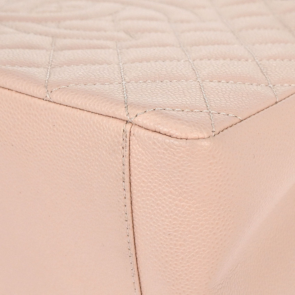 Chanel 2015-2016 Light Pink Caviar Grand Shopping Tote GST Chain Handbag
