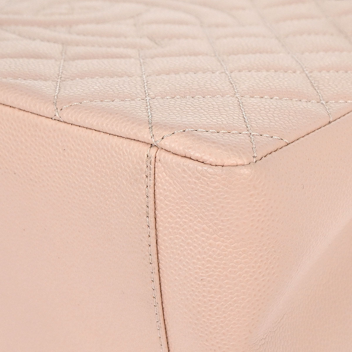 Chanel 2015-2016 Light Pink Caviar Grand Shopping Tote GST Chain Handbag
