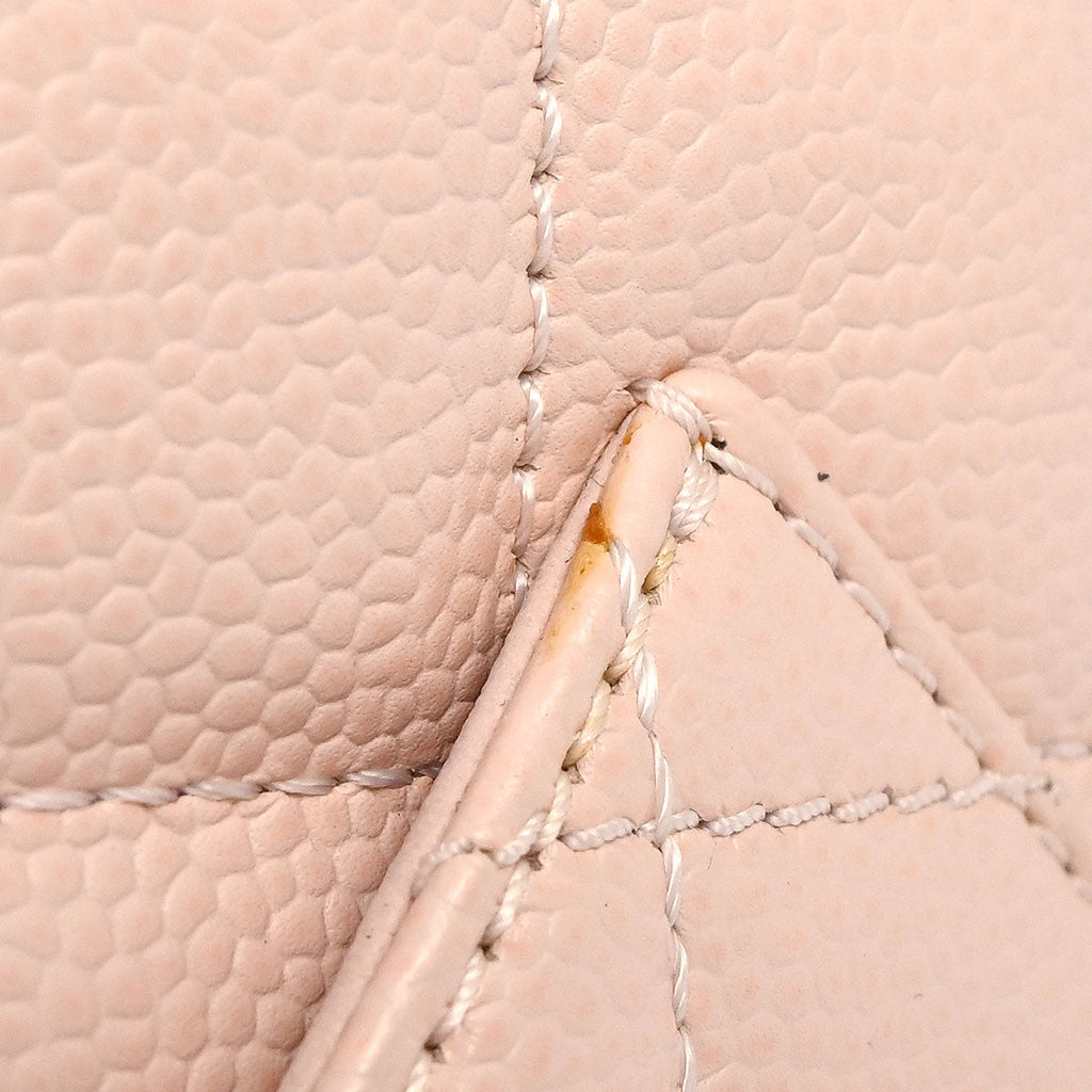 Chanel 2015-2016 Light Pink Caviar Grand Shopping Tote GST Chain Handbag