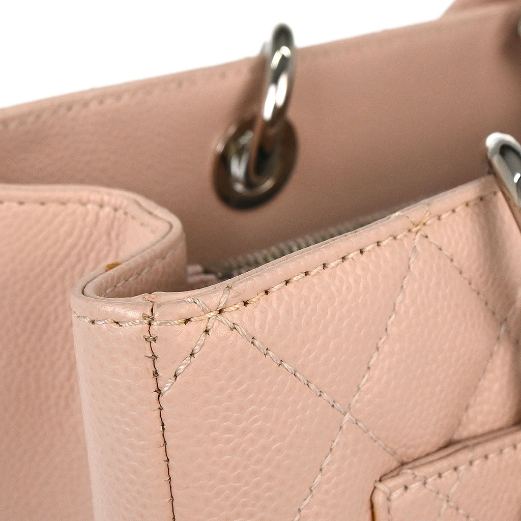 Chanel 2015-2016 Light Pink Caviar Grand Shopping Tote GST Chain Handbag