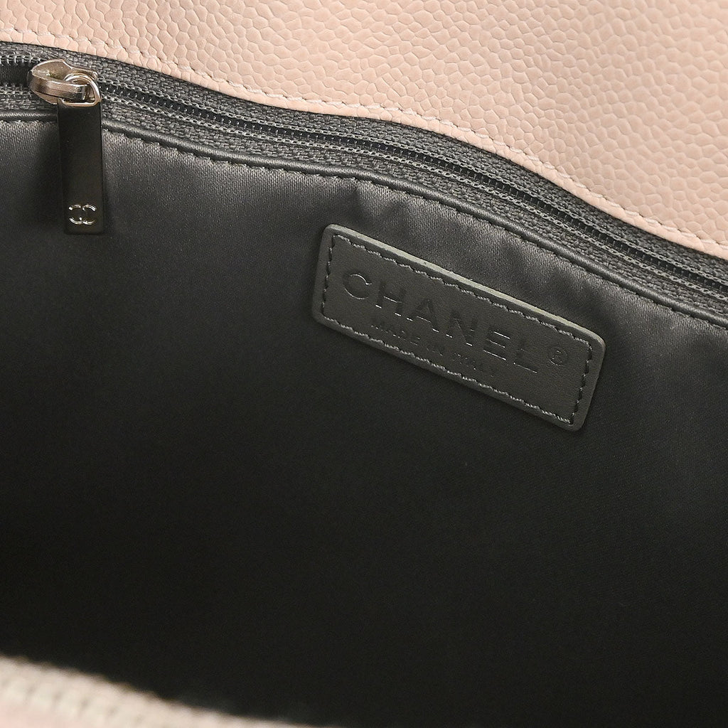 Chanel 2015-2016 Light Pink Caviar Grand Shopping Tote GST Chain Handbag