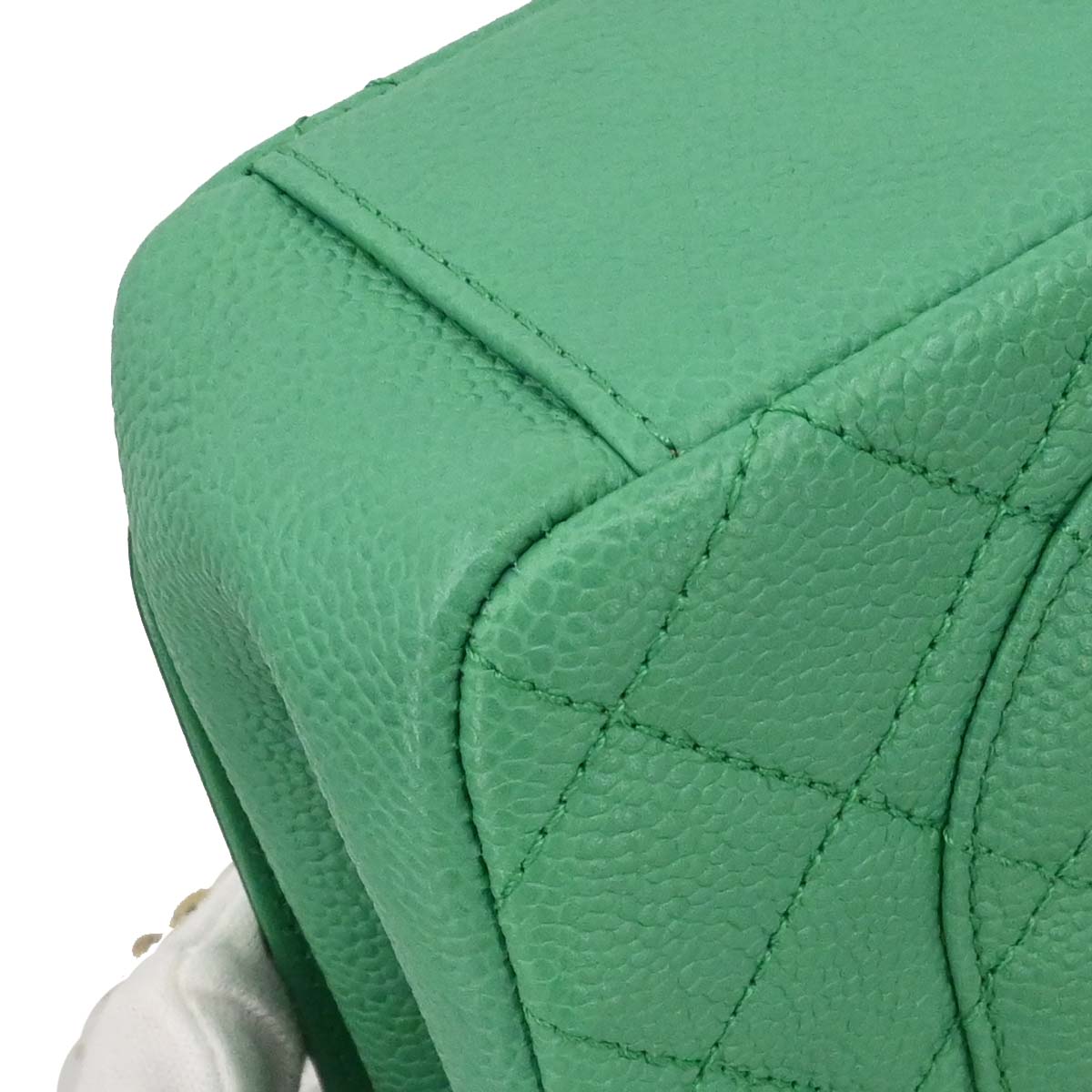 Chanel 2017 Green Caviar Filigree Flap Bag Shoulder Bag