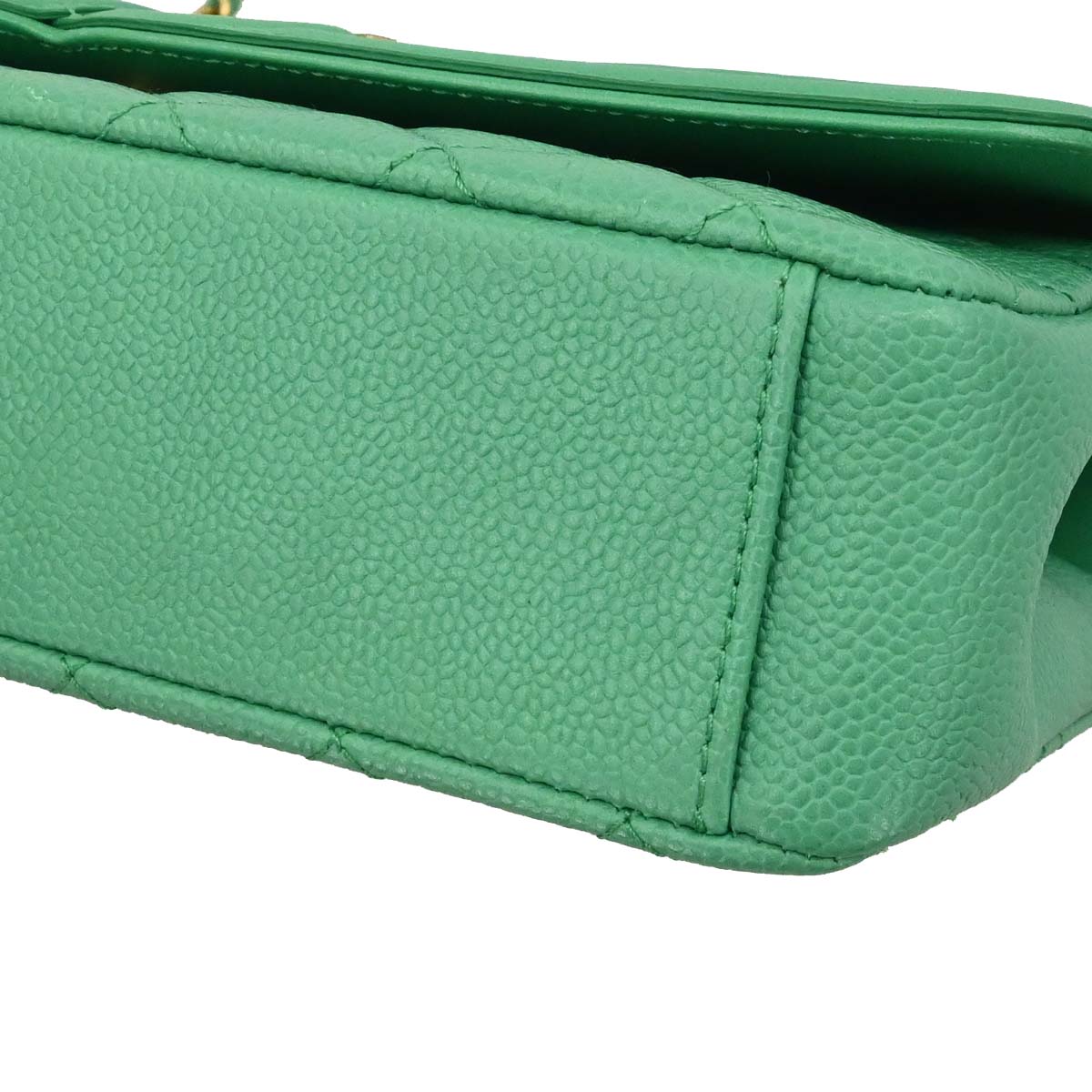 Chanel 2017 Green Caviar Filigree Flap Bag Shoulder Bag