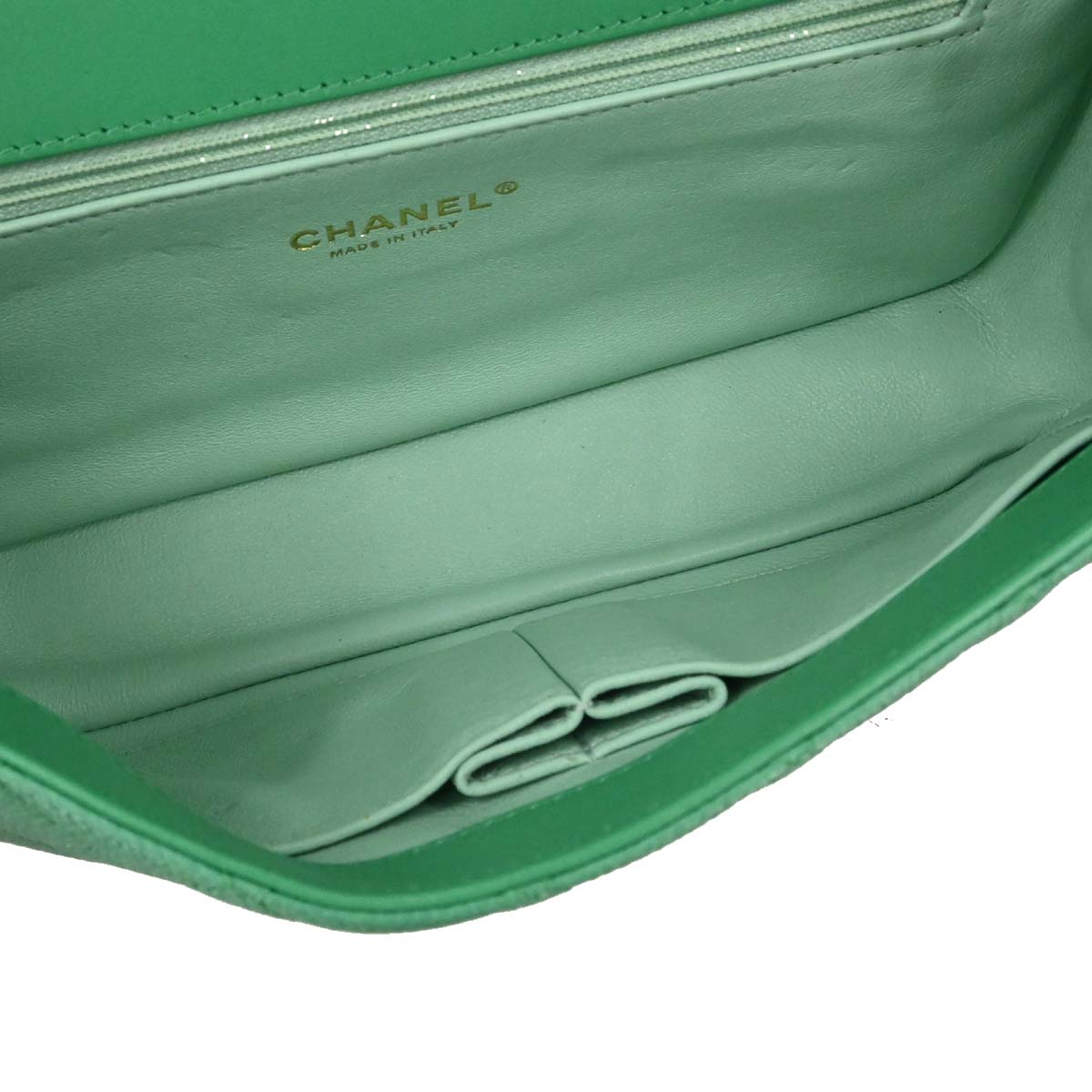 Chanel 2017 Green Caviar Filigree Flap Bag Shoulder Bag