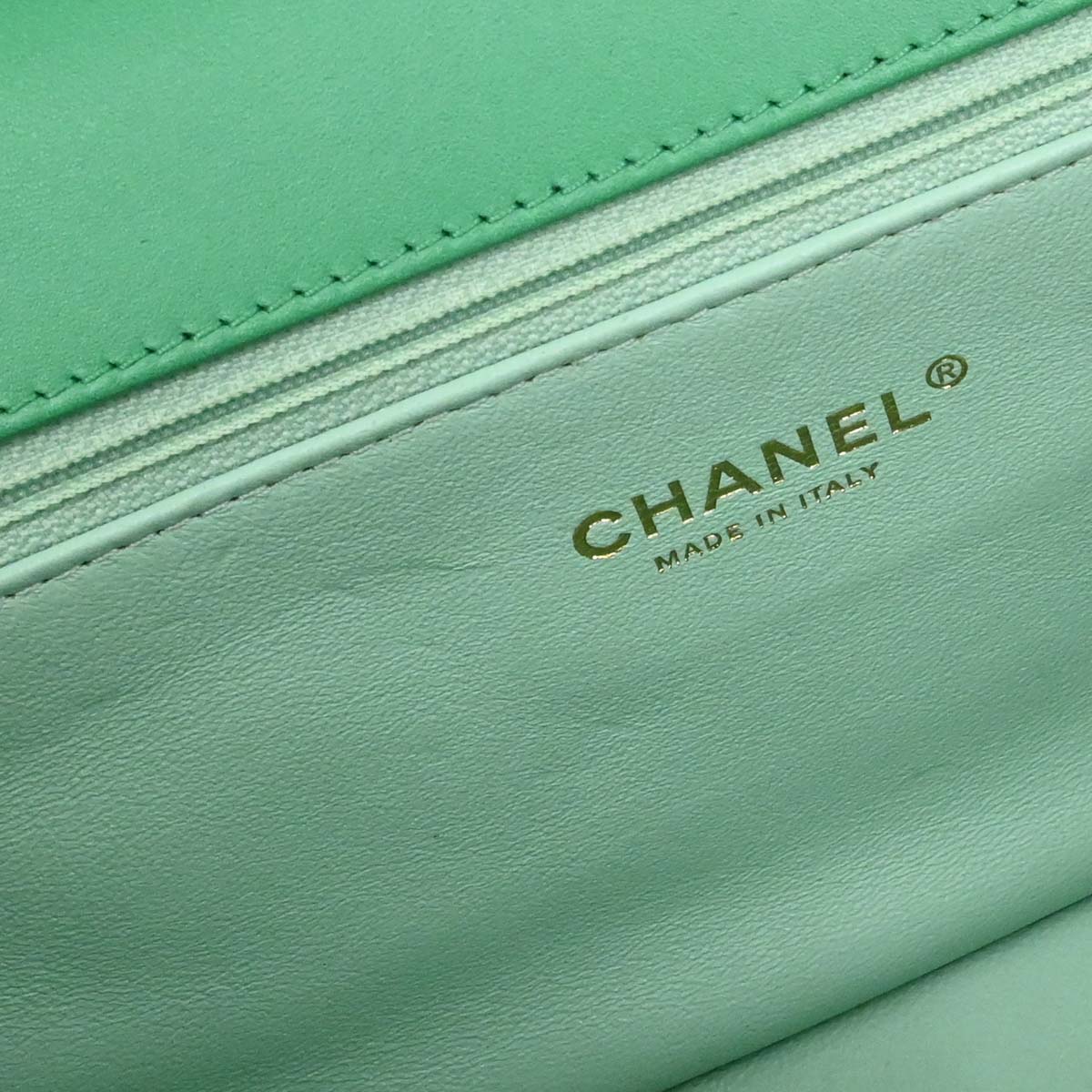 Chanel 2017 Green Caviar Filigree Flap Bag Shoulder Bag