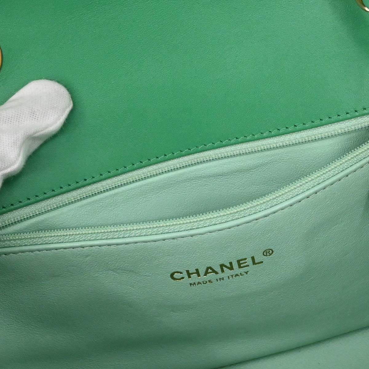 Chanel 2017 Green Caviar Filigree Flap Bag Shoulder Bag