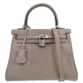 Hermes Gris Tourterelle Swift Kelly 25 Retourne 2way Shoulder Handbag
