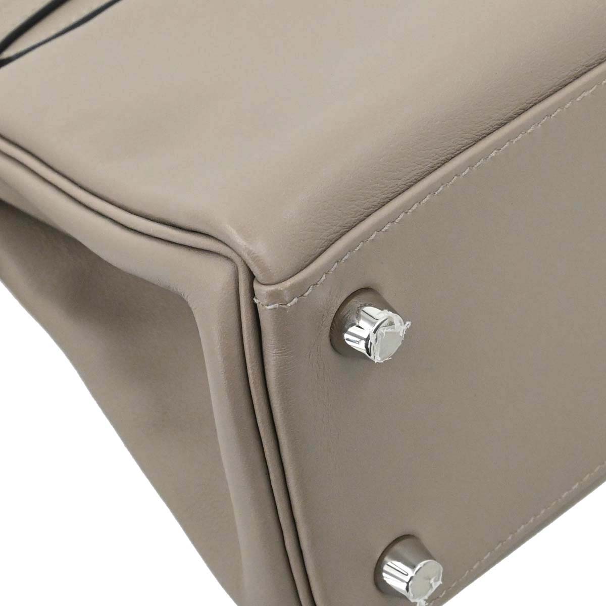Hermes Gris Tourterelle Swift Kelly 25 Retourne 2way Shoulder Handbag