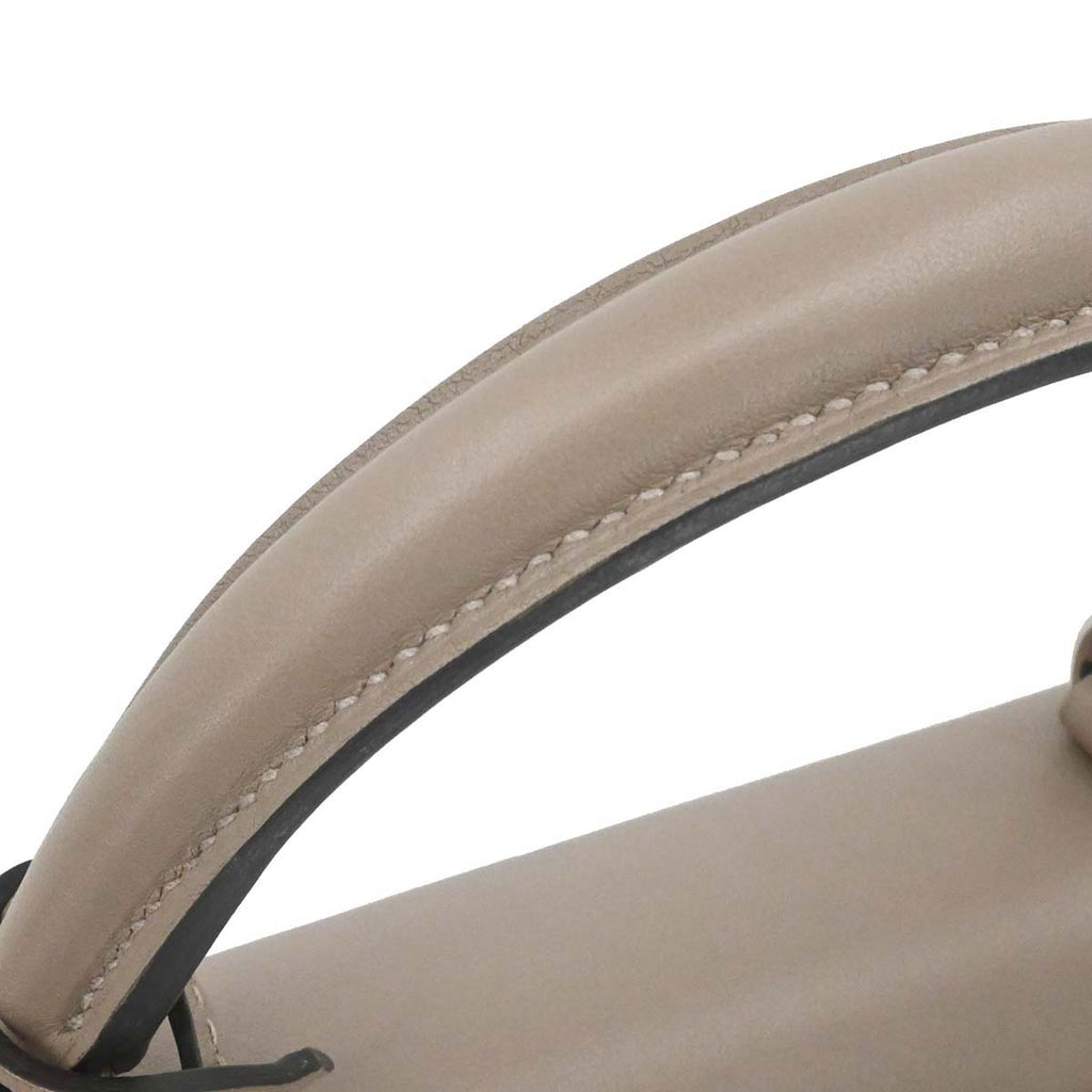 Hermes Gris Tourterelle Swift Kelly 25 Retourne 2way Shoulder Handbag
