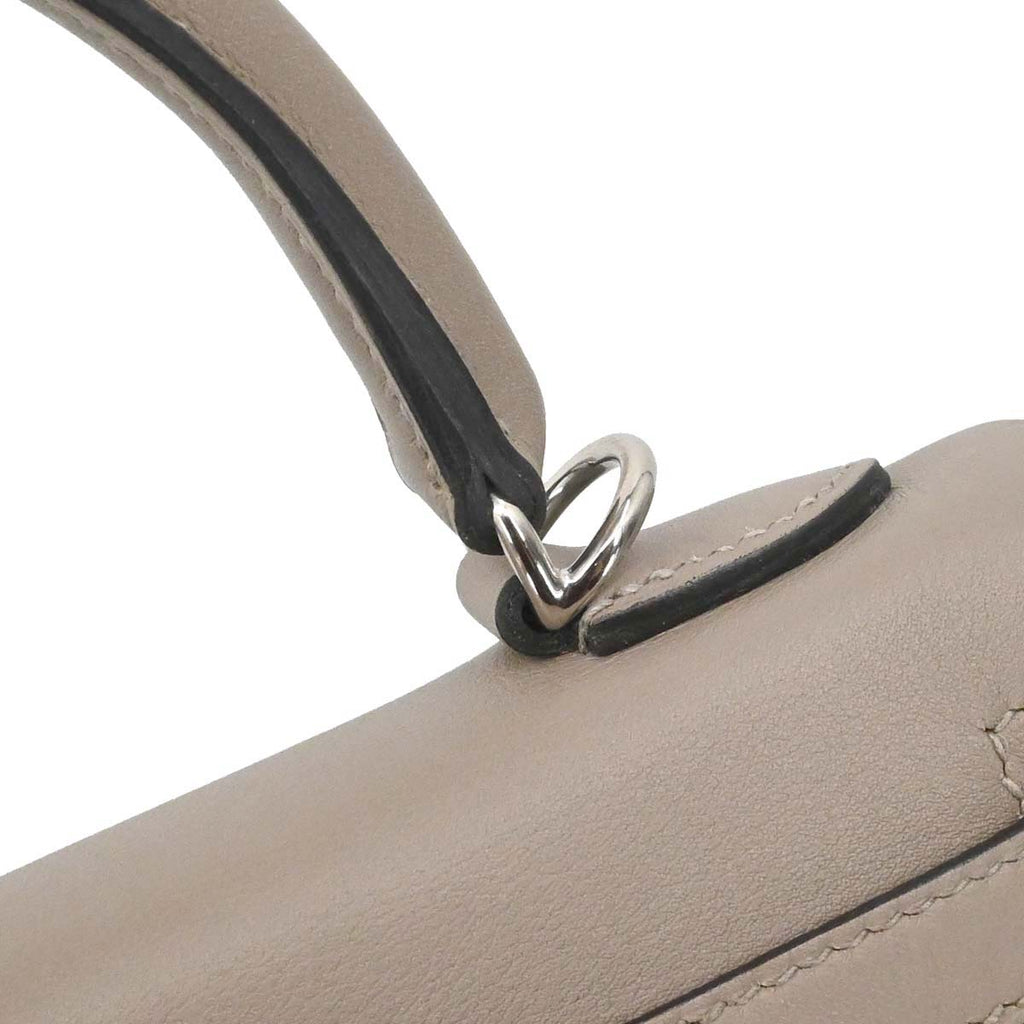 Hermes Gris Tourterelle Swift Kelly 25 Retourne 2way Shoulder Handbag