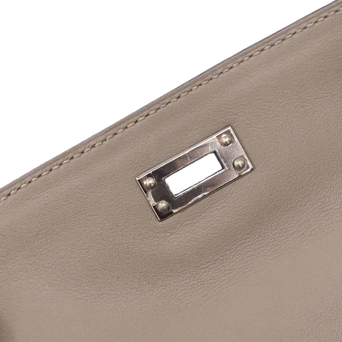 Hermes Gris Tourterelle Swift Kelly 25 Retourne 2way Shoulder Handbag