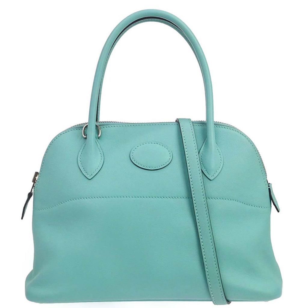 Hermes Blue Atoll Swift Bolide 27 2way Shoulder Handbag