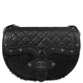 Chanel 2014 Brown Calfskin Pony Hair Paris-Dallas Saddle Shoulder Bag
