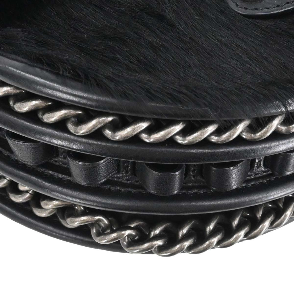 Chanel 2014 Brown Calfskin Pony Hair Paris-Dallas Saddle Shoulder Bag
