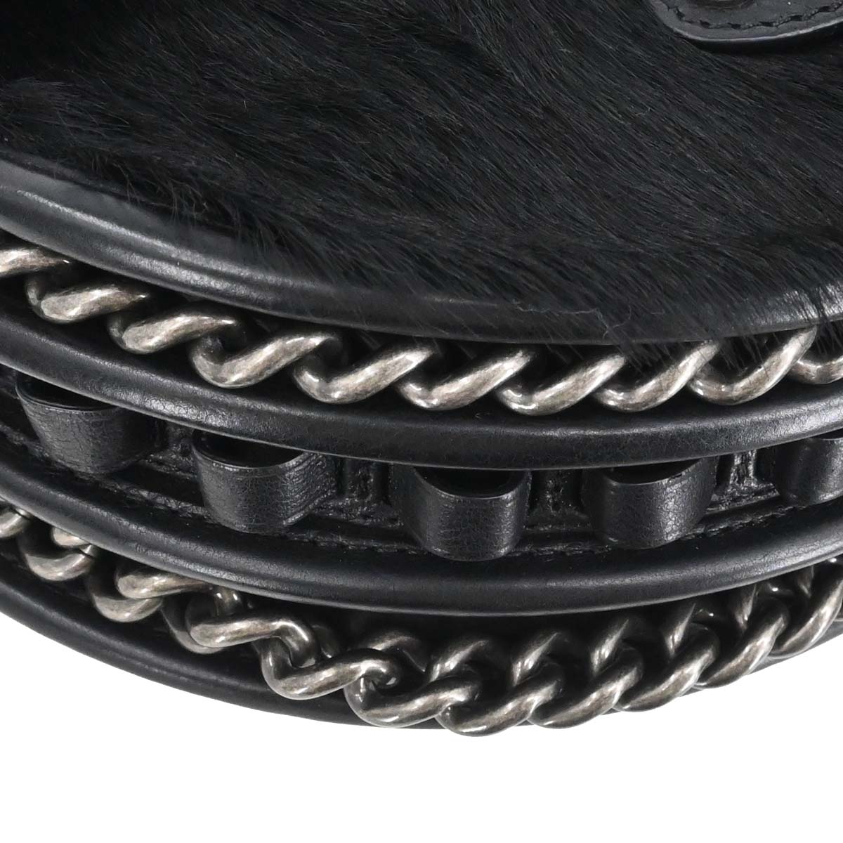 Chanel 2014 Brown Calfskin Pony Hair Paris-Dallas Saddle Shoulder Bag
