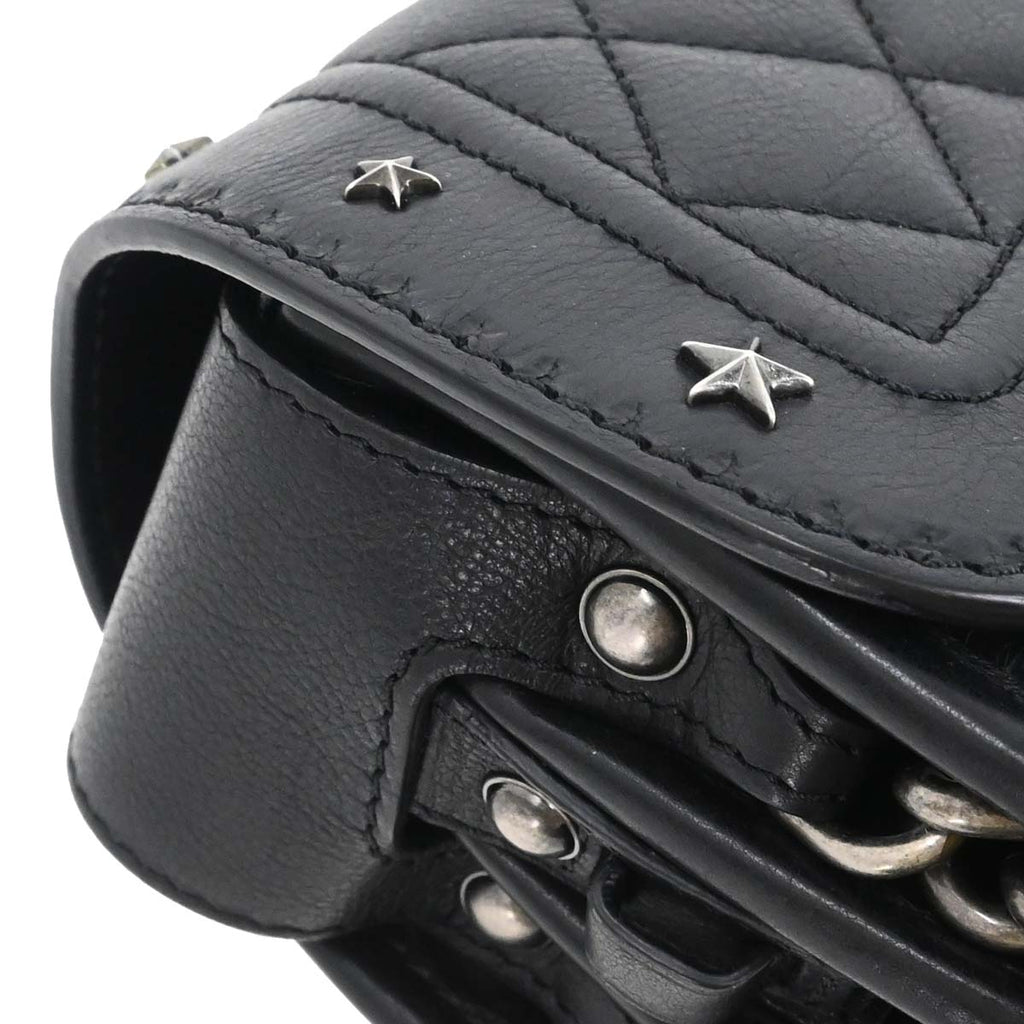 Chanel 2014 Brown Calfskin Pony Hair Paris-Dallas Saddle Shoulder Bag