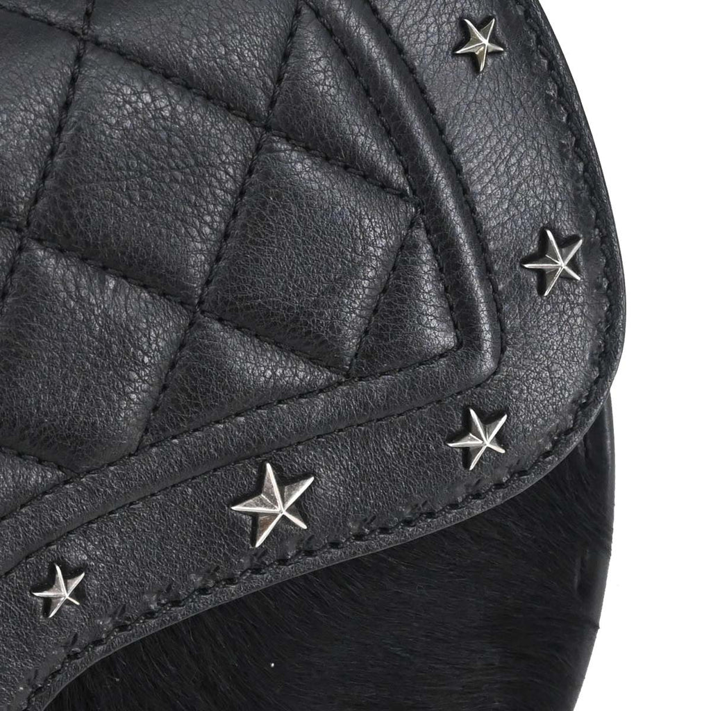 Chanel 2014 Brown Calfskin Pony Hair Paris-Dallas Saddle Shoulder Bag