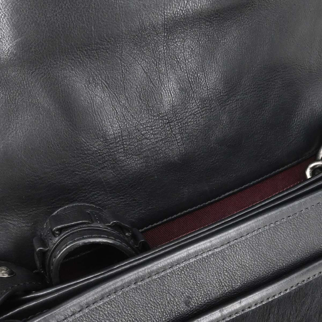 Chanel 2014 Brown Calfskin Pony Hair Paris-Dallas Saddle Shoulder Bag