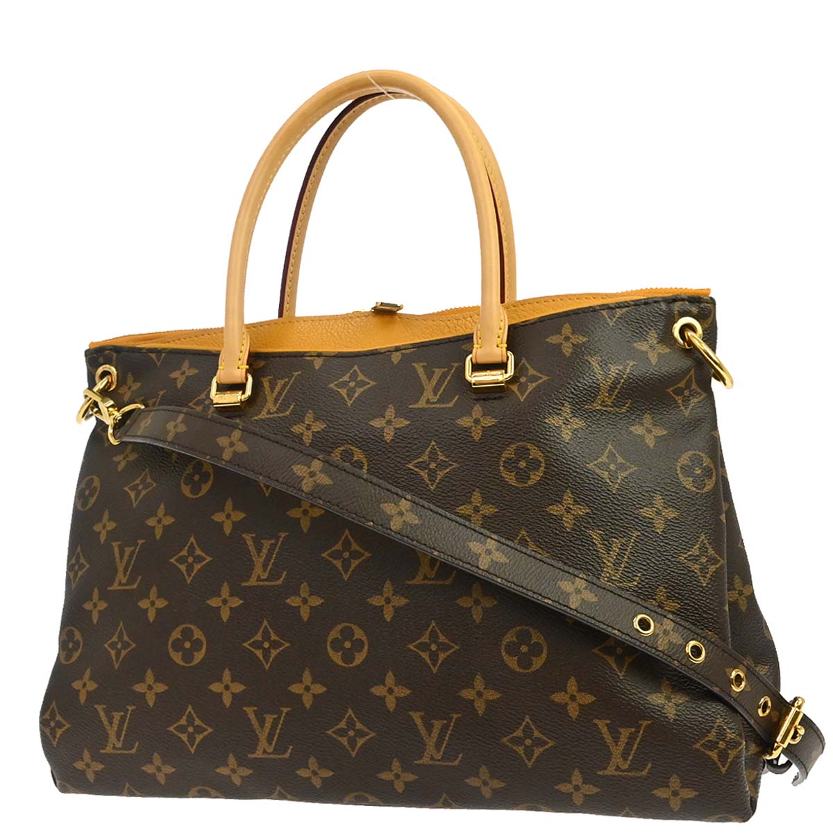 Louis Vuitton 2014 Saffron Monogram Pallas 2way Shoulder Handbag M40929