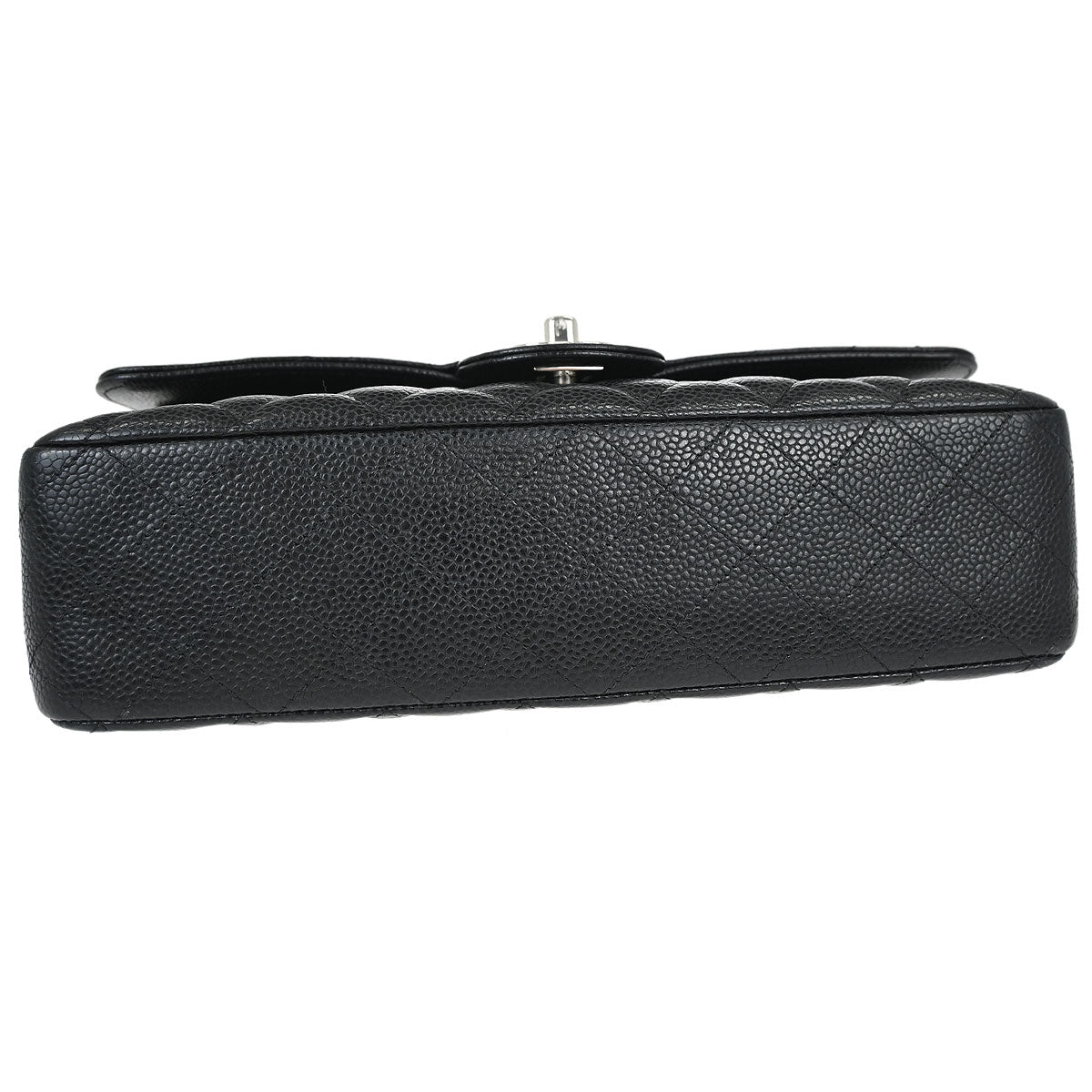 Chanel 2019 Black Caviar Skin Medium Classic Double Flap Shoulder Bag
