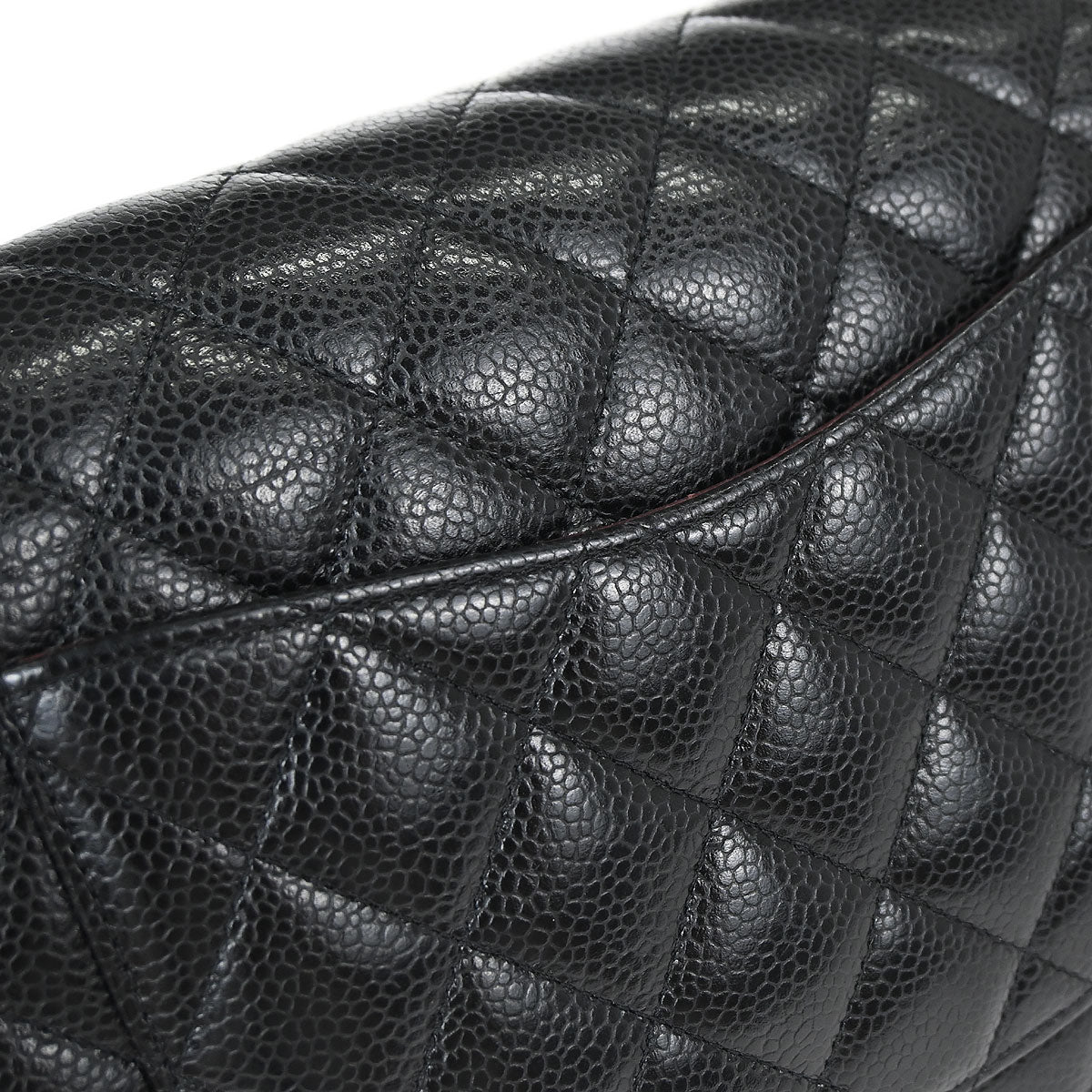 Chanel 2019 Black Caviar Skin Medium Classic Double Flap Shoulder Bag