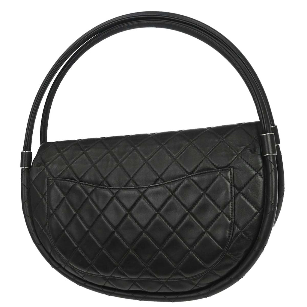 Chanel 2013-2014 Black Lambskin Hula Hoop Large Handbag