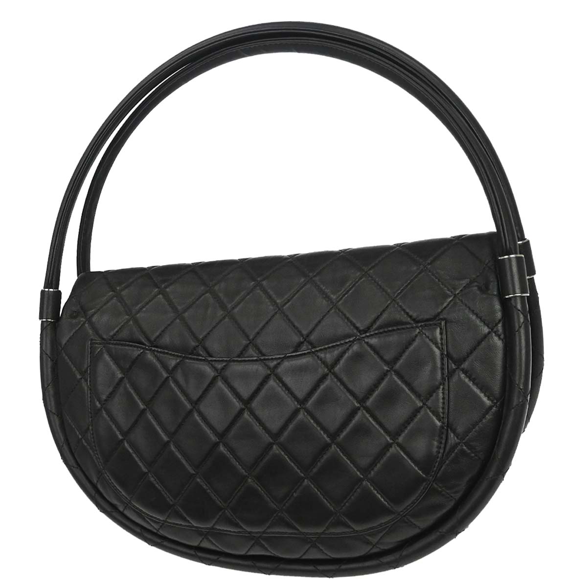Chanel 2013-2014 Black Lambskin Hula Hoop Large Handbag