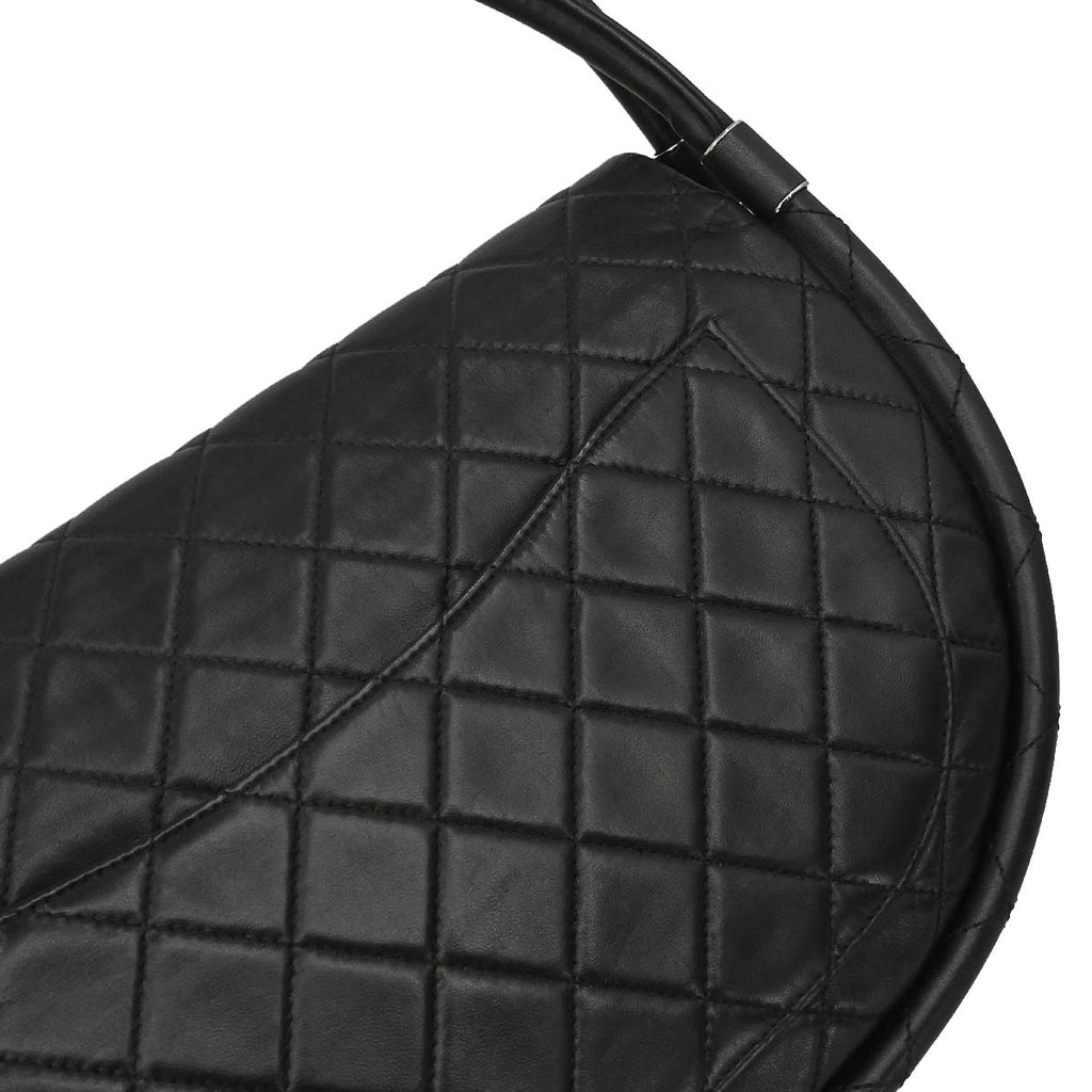 Chanel 2013-2014 Black Lambskin Hula Hoop Large Handbag