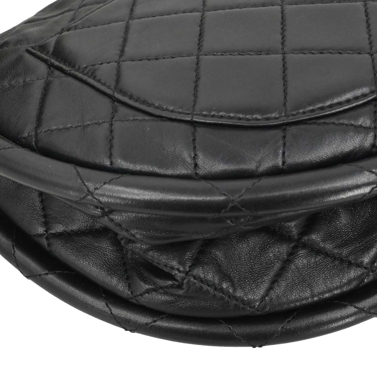 Chanel 2013-2014 Black Lambskin Hula Hoop Large Handbag