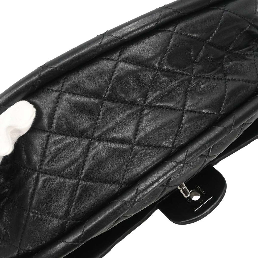 Chanel 2013-2014 Black Lambskin Hula Hoop Large Handbag