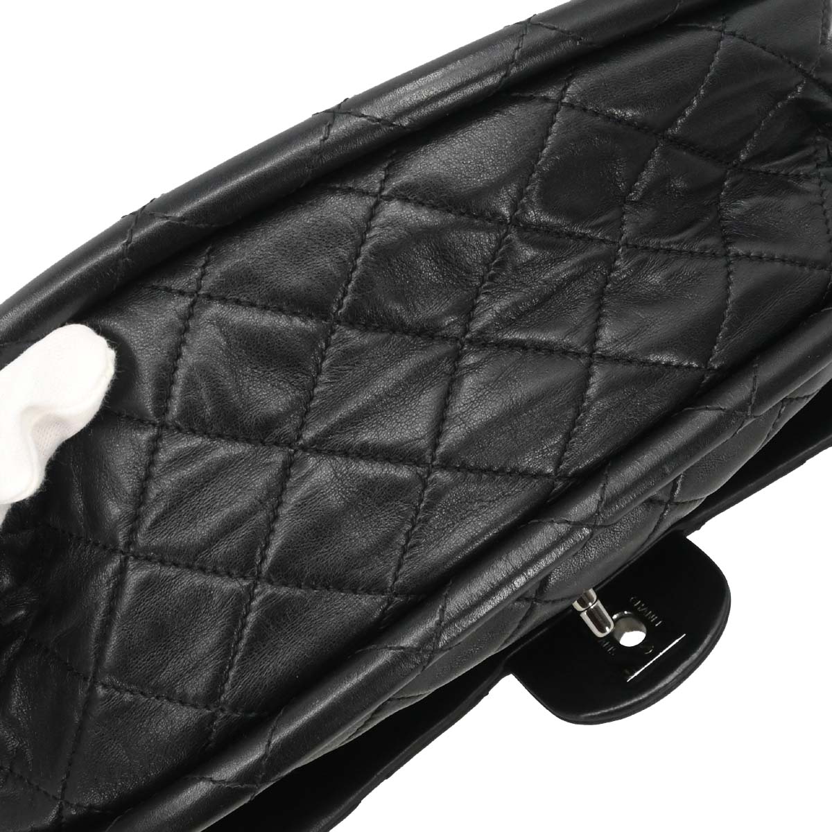 Chanel 2013-2014 Black Lambskin Hula Hoop Large Handbag