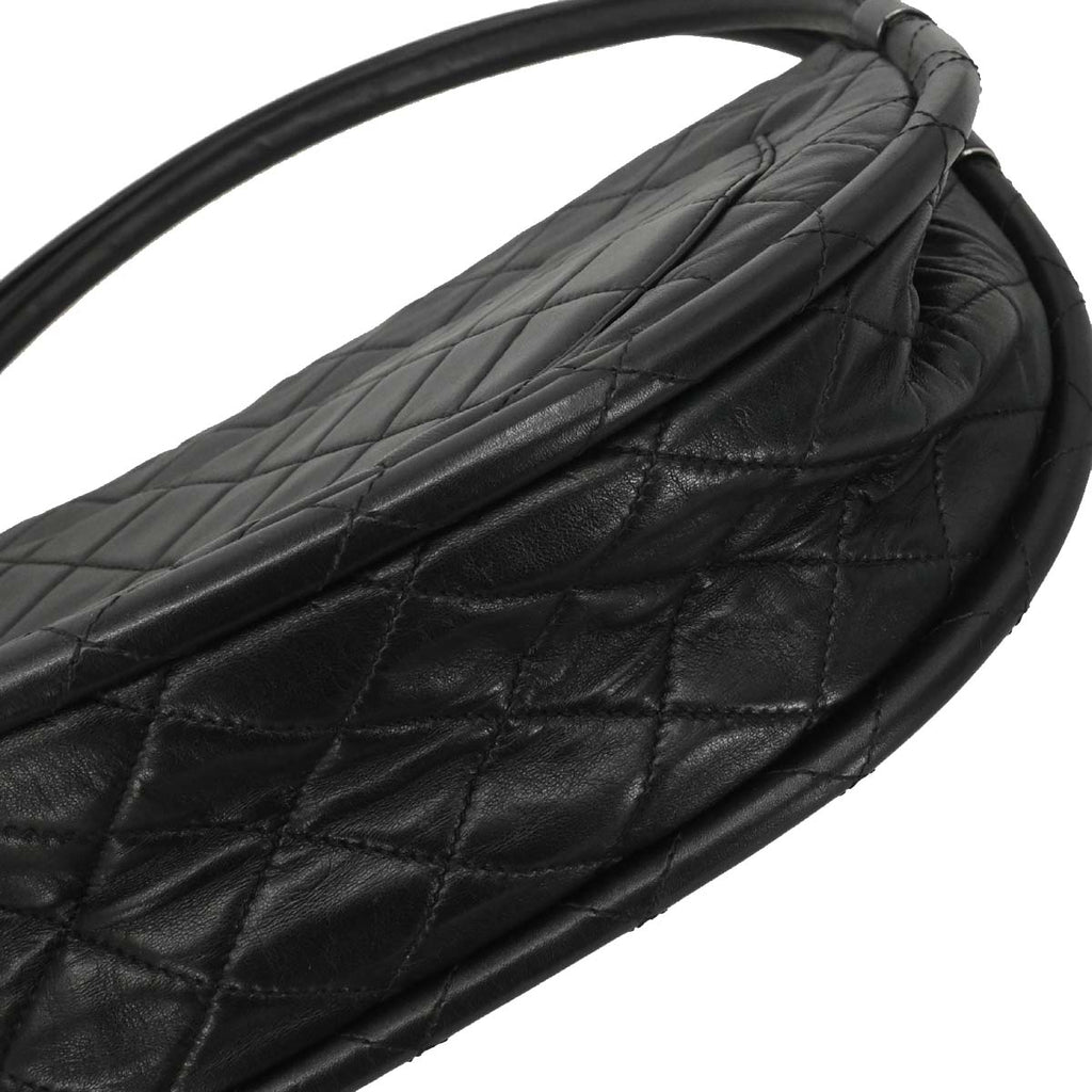 Chanel 2013-2014 Black Lambskin Hula Hoop Large Handbag