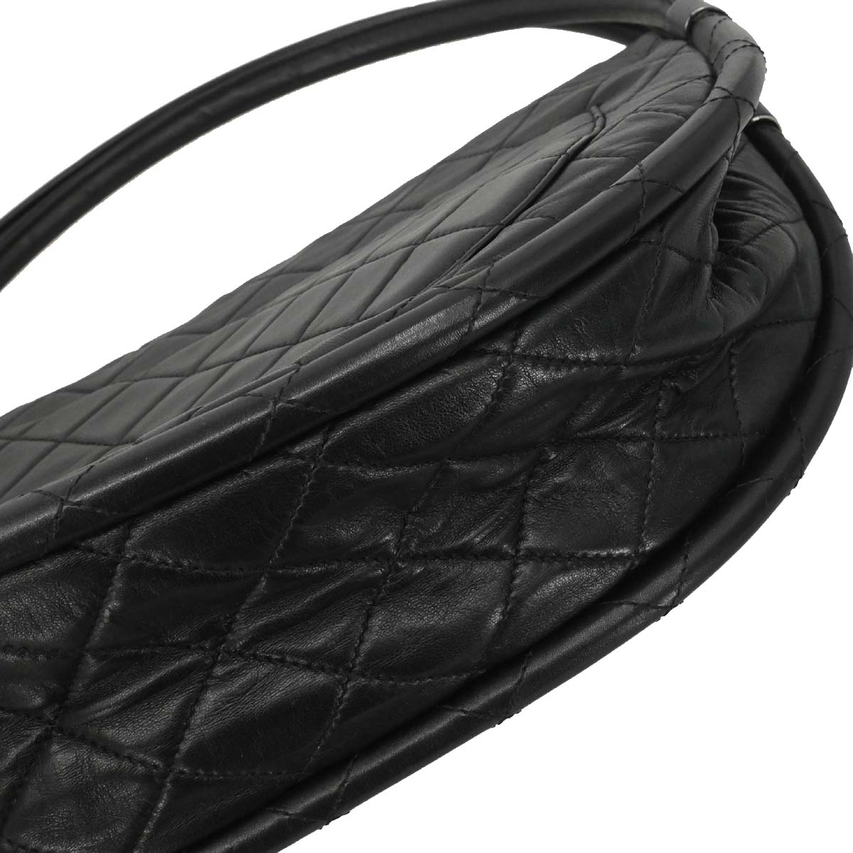 Chanel 2013-2014 Black Lambskin Hula Hoop Large Handbag