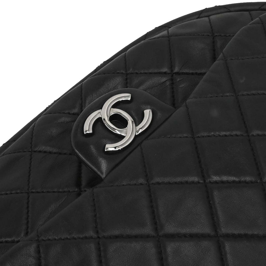 Chanel 2013-2014 Black Lambskin Hula Hoop Large Handbag