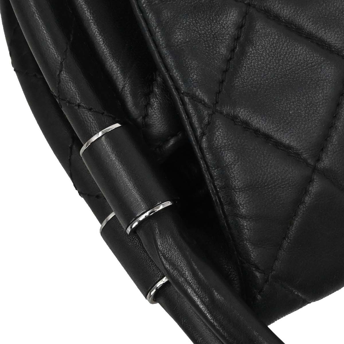 Chanel 2013-2014 Black Lambskin Hula Hoop Large Handbag