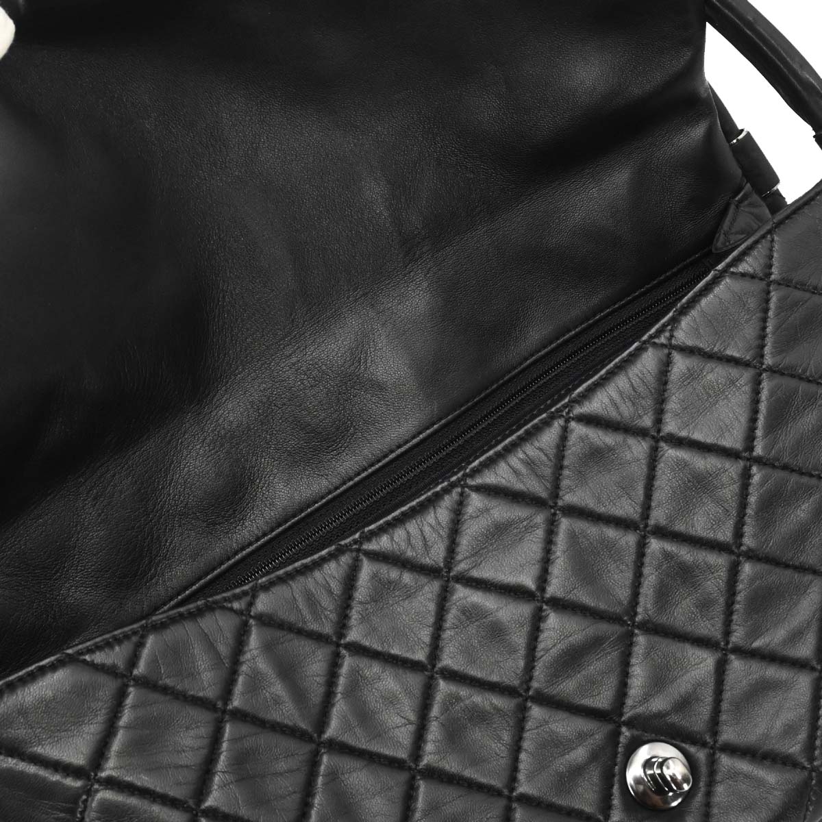 Chanel 2013-2014 Black Lambskin Hula Hoop Large Handbag