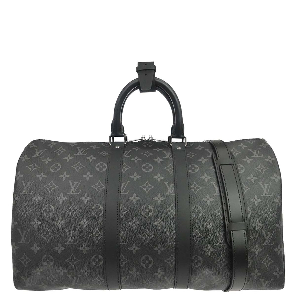 Louis Vuitton 2017 Monogram Eclipse Keepall Bandouliere 45 Duffle Bag M40569