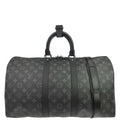 Louis Vuitton 2017 Monogram Eclipse Keepall Bandouliere 45 Duffle Bag M40569