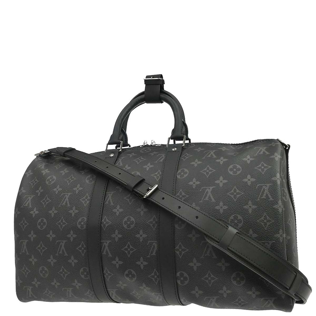 Louis Vuitton 2017 Monogram Eclipse Keepall Bandouliere 45 Duffle Bag M40569