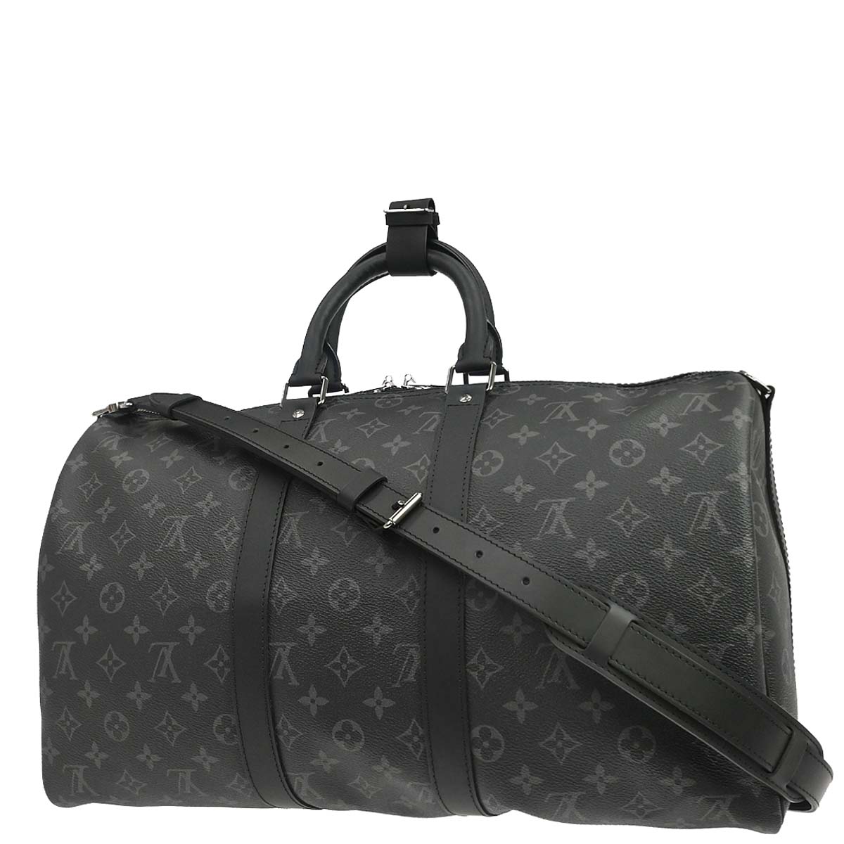 Louis Vuitton 2017 Monogram Eclipse Keepall Bandouliere 45 Duffle Bag M40569