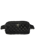 Chanel 2018-2019 Black Lambskin Waist Bum Bag