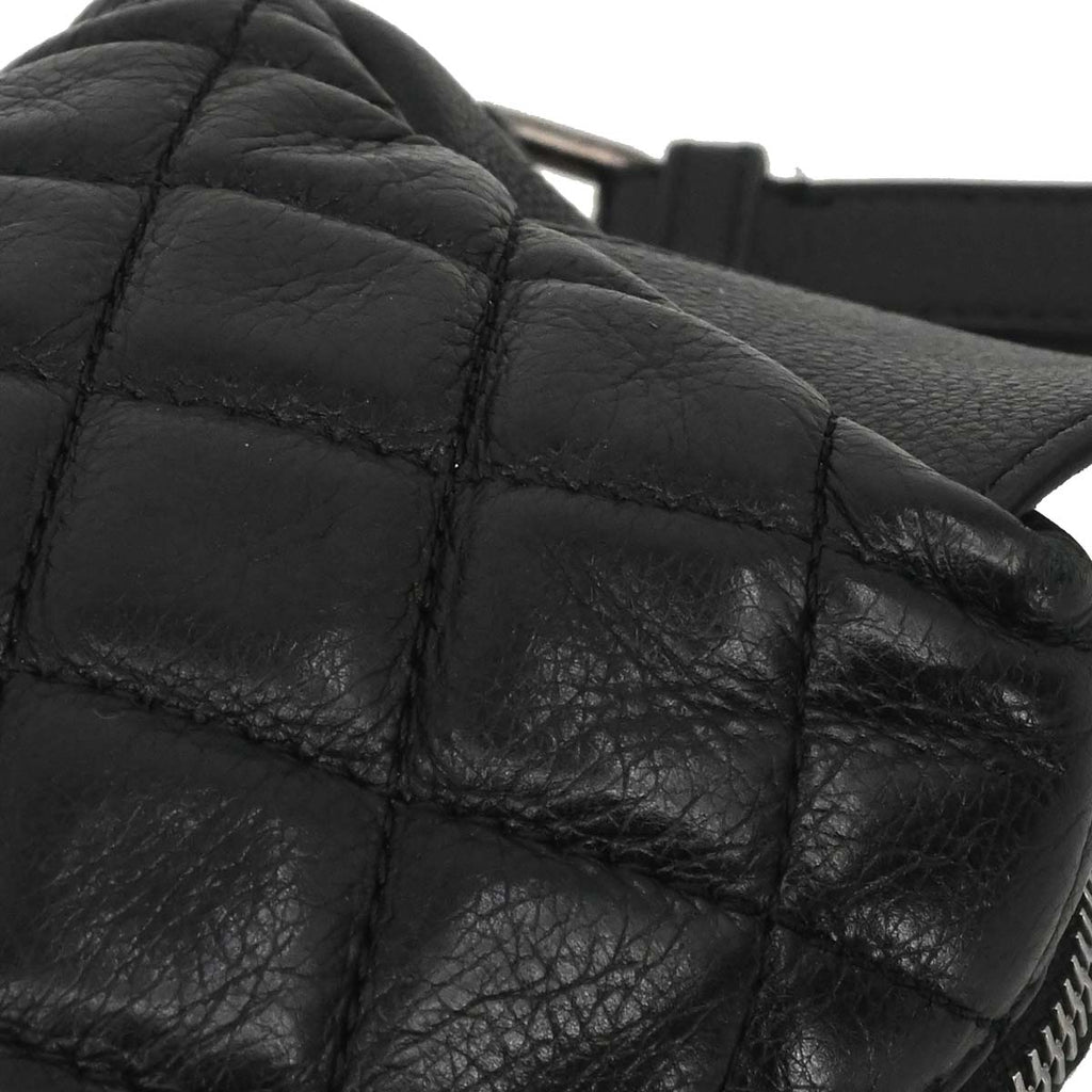 Chanel 2018-2019 Black Lambskin Waist Bum Bag