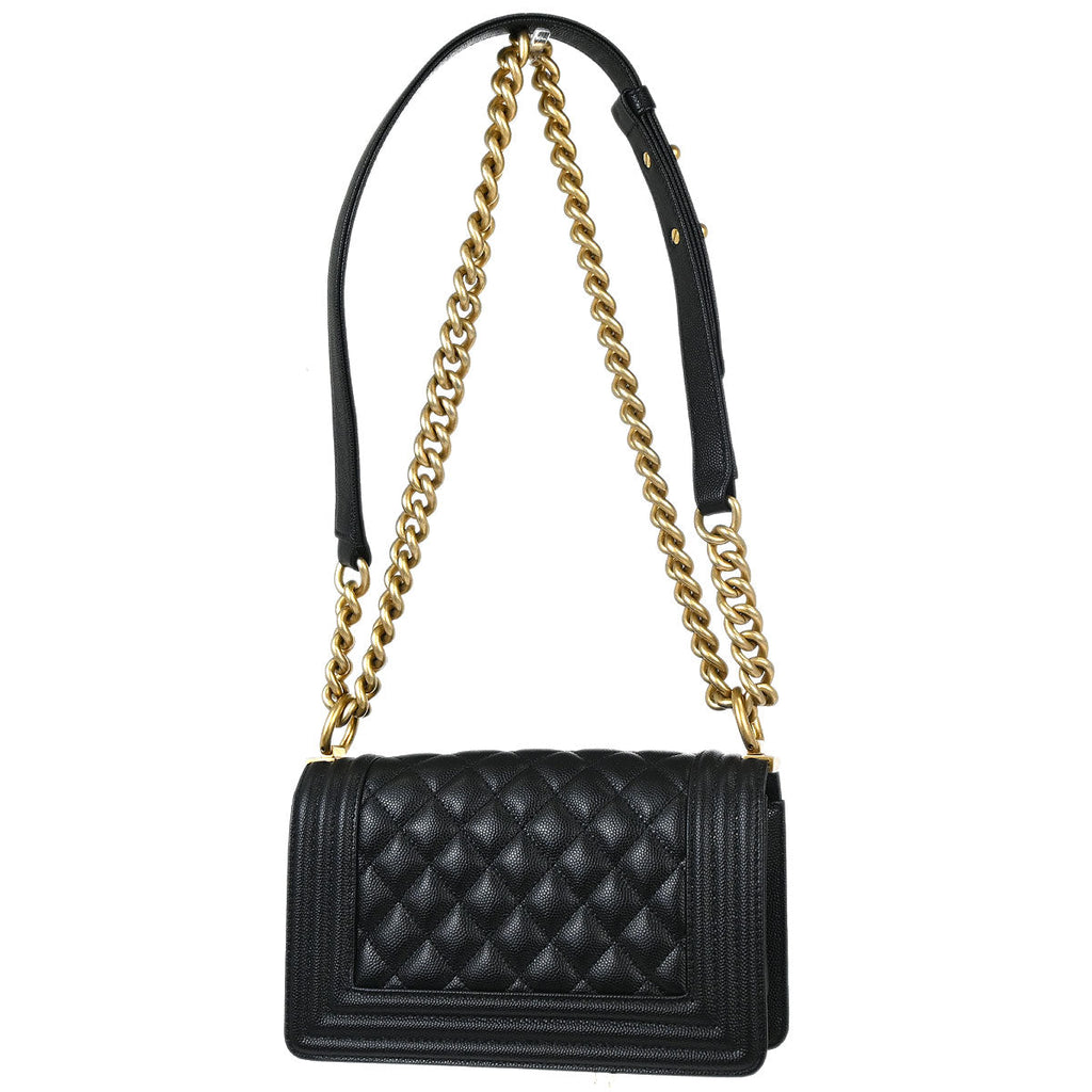 Boy Chanel 2019 Black Caviar Skin Small Chain Shoulder Bag