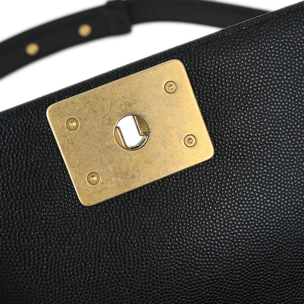 Boy Chanel 2019 Black Caviar Skin Small Chain Shoulder Bag