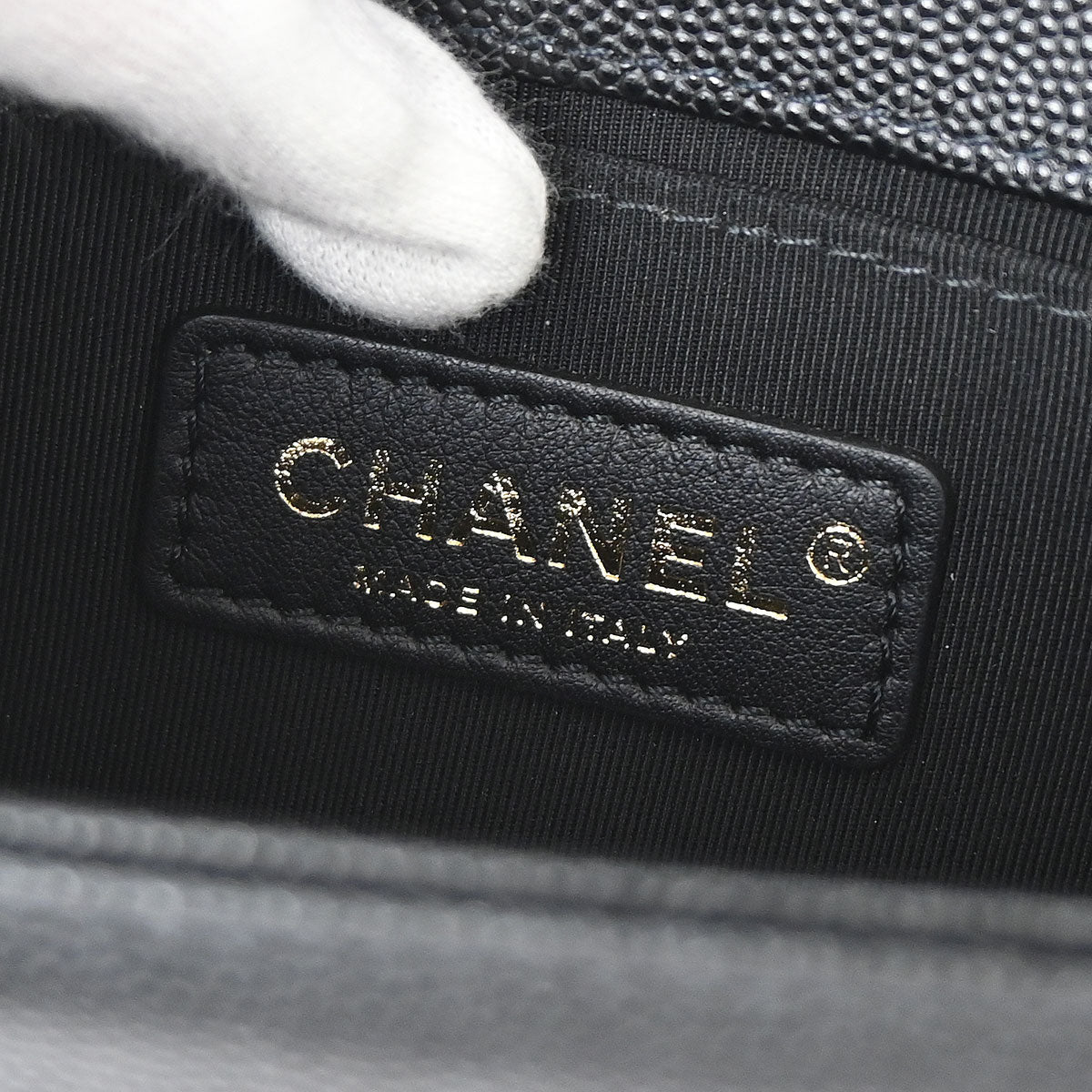 Boy Chanel 2019 Black Caviar Skin Small Chain Shoulder Bag
