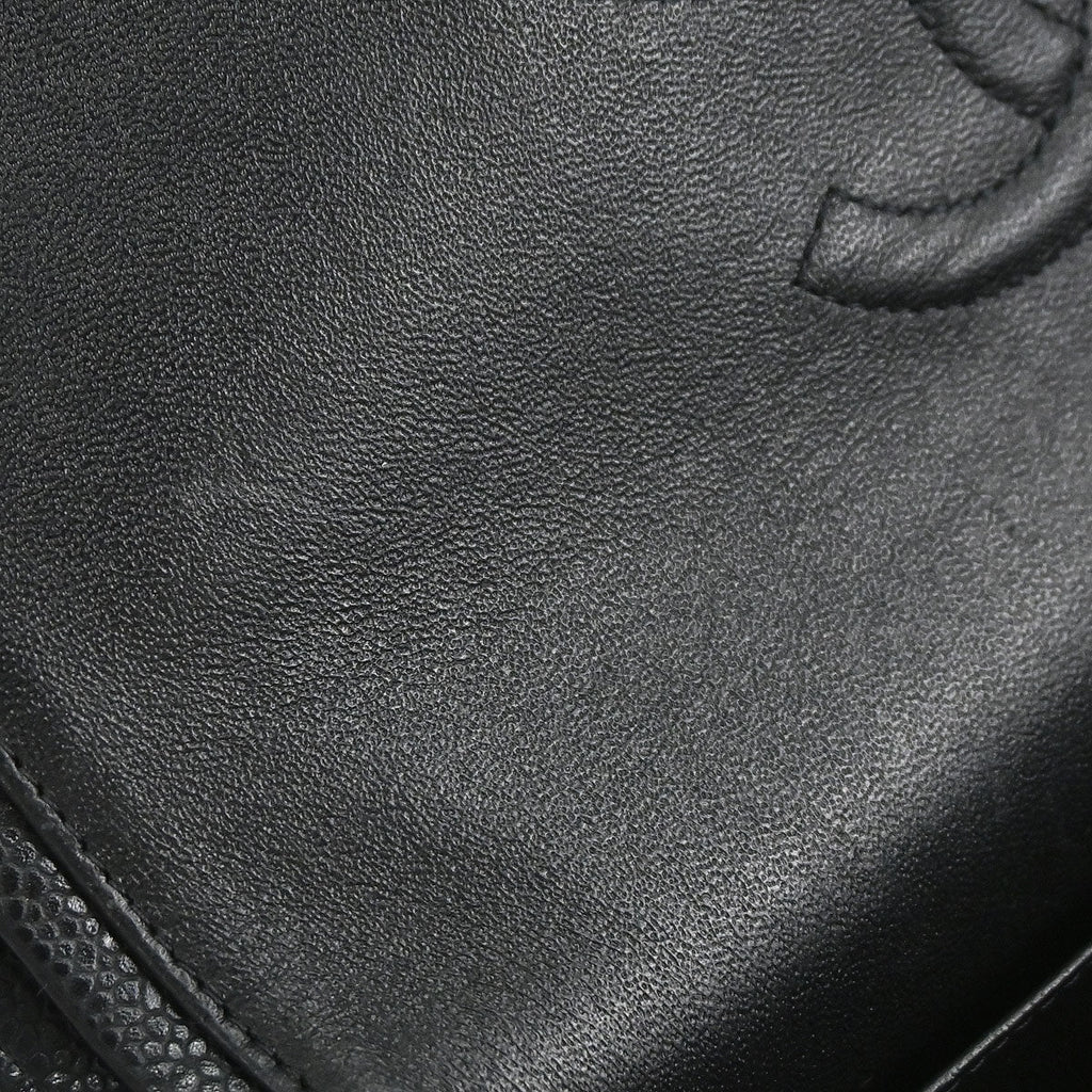 Chanel 2010-2011 Black Caviar Skin Medium Classic Double Flap Shoulder Bag