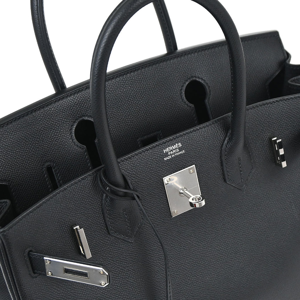 Hermes Black Epsom Birkin 30 Handbag