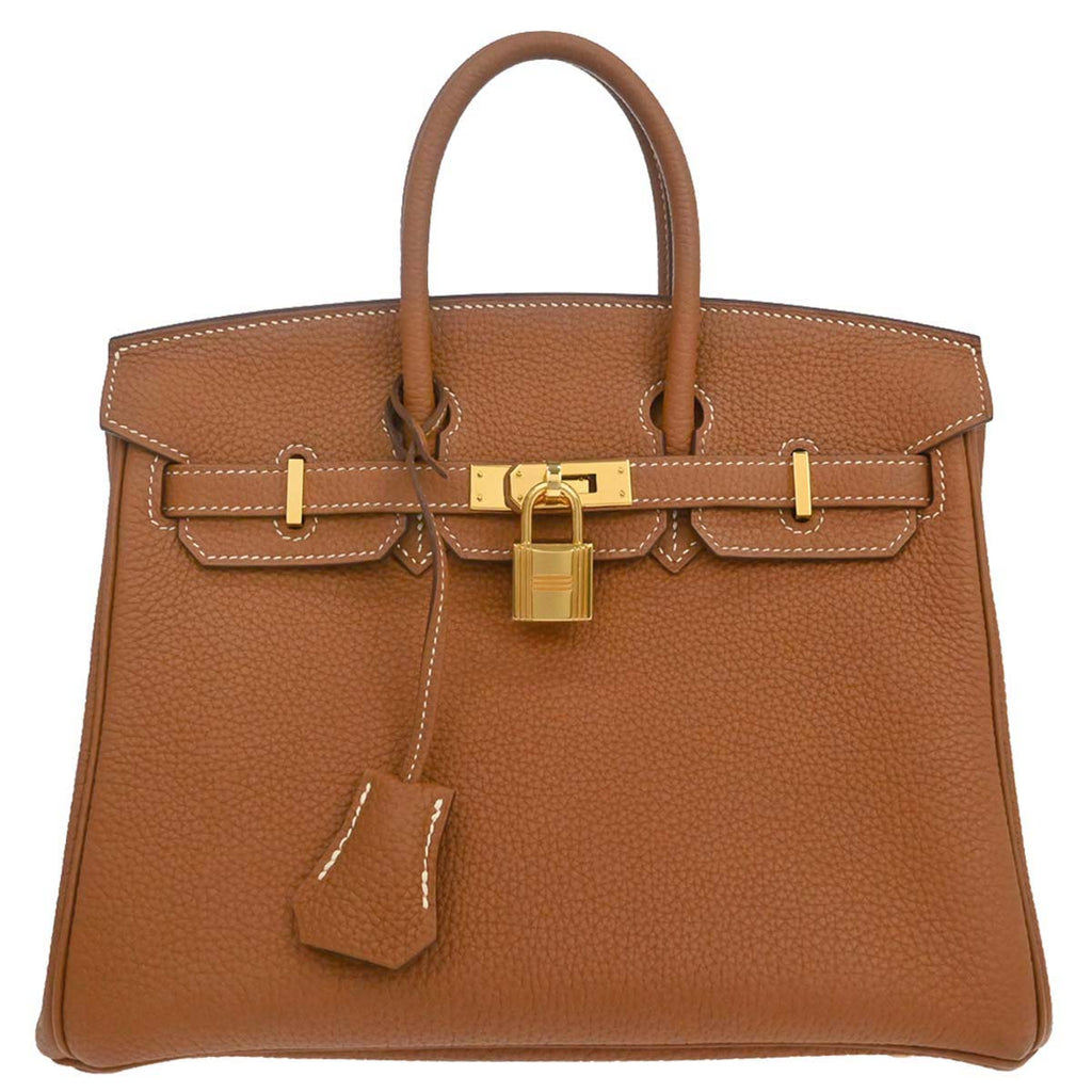 Hermes Gold Togo Birkin 25 Handbag