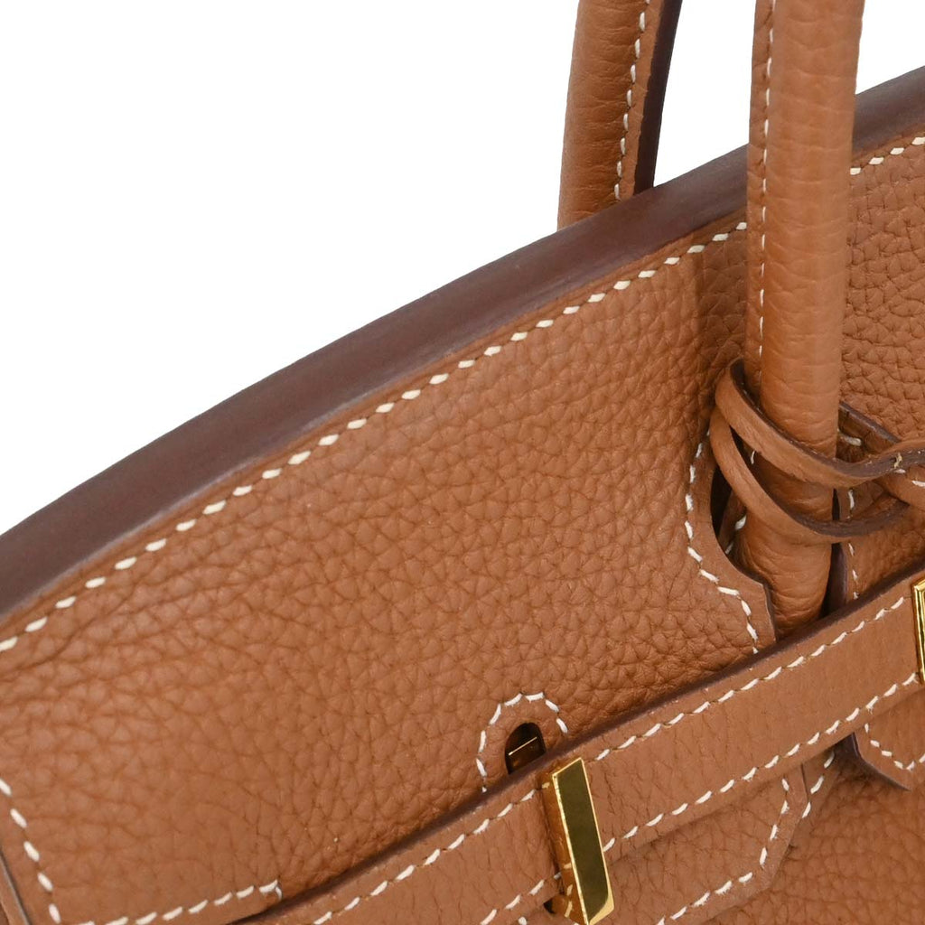 Hermes Gold Togo Birkin 25 Handbag